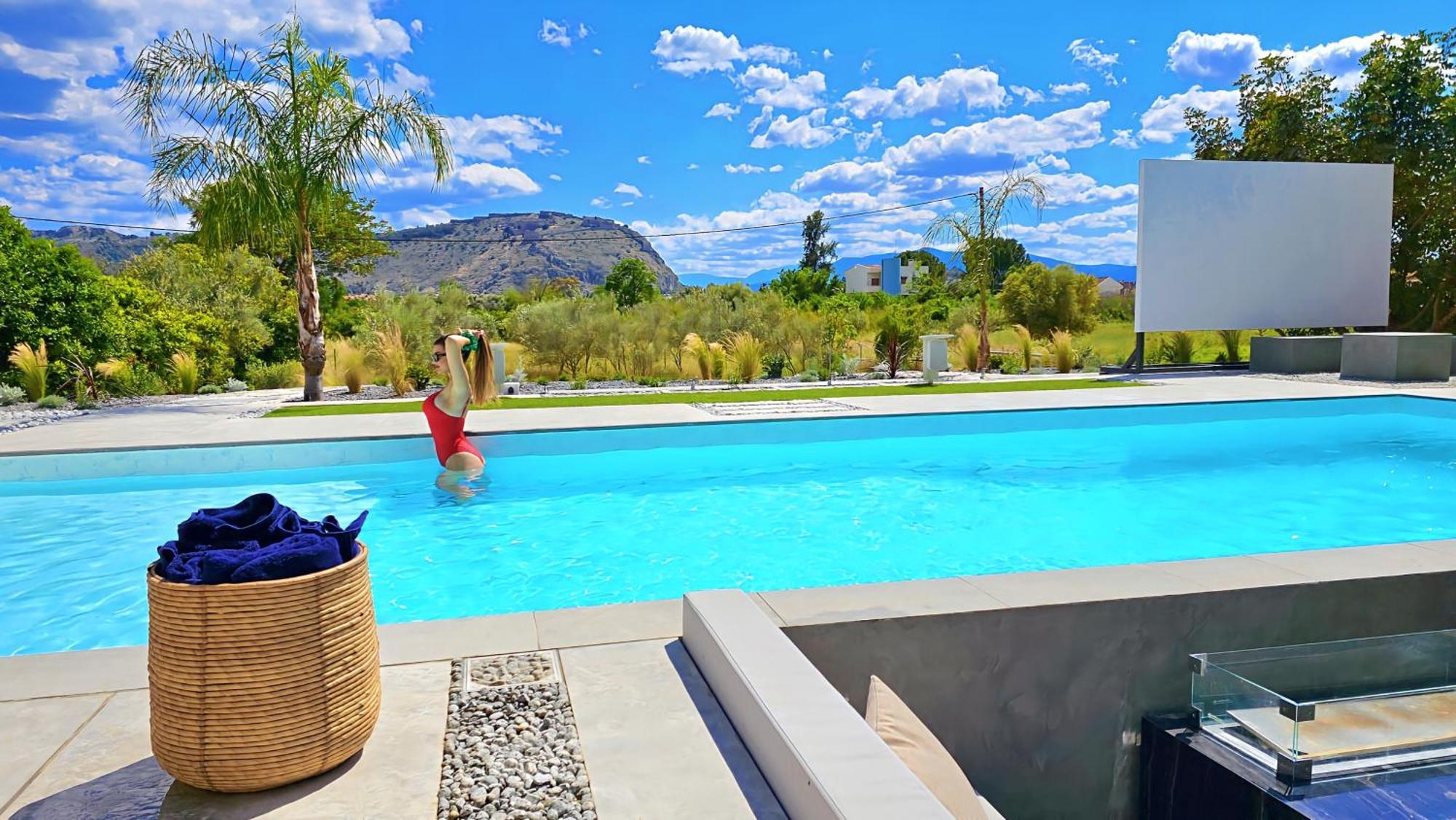 Nafplio Blue Topaz Poolside Villa Exterior foto
